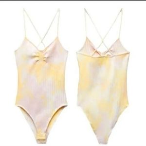 NWT! Zara Ribbed Tie Dye Bodysuit